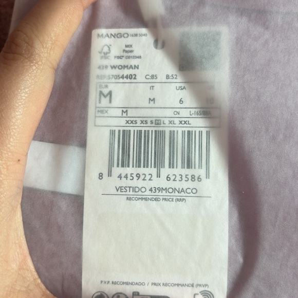 MANGO NWT Pink Wrapped Satin Dress Size 6 - Picture 9 of 10